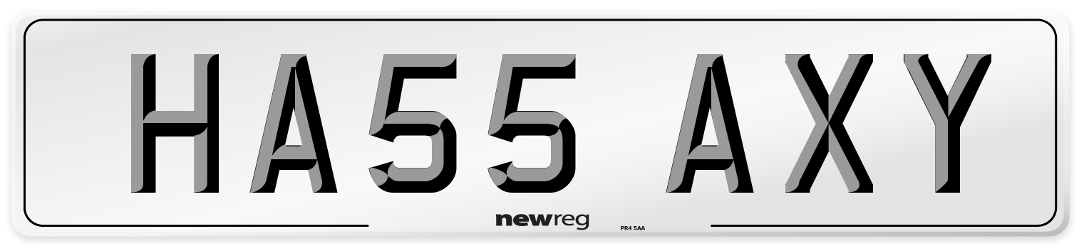 HA55 AXY Number Plate from New Reg